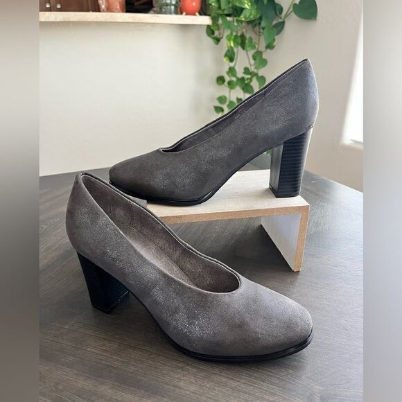 ANTELOPE 509 Metallic Pump in Gray Suede Leather - Picture 3 of 14